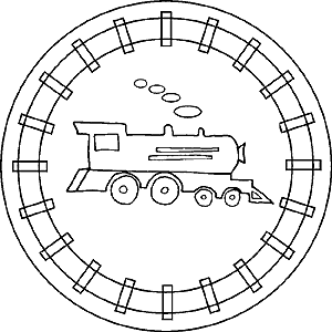 Mandala - Eisenbahn - Lokomotive