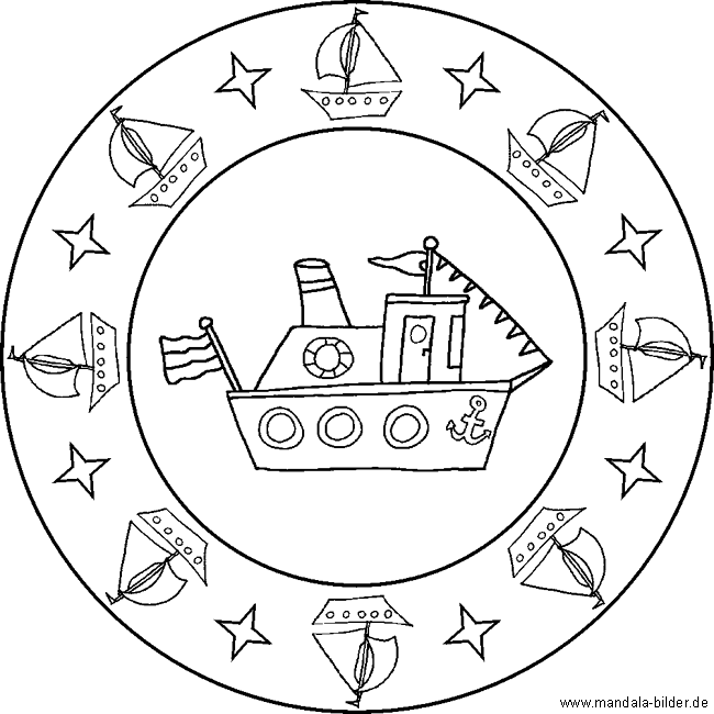 mandala schiff  boot malvorlage für kinder