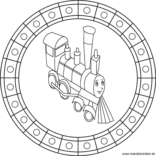 Kinder Mandala Lokomotive / Dampflokomotive