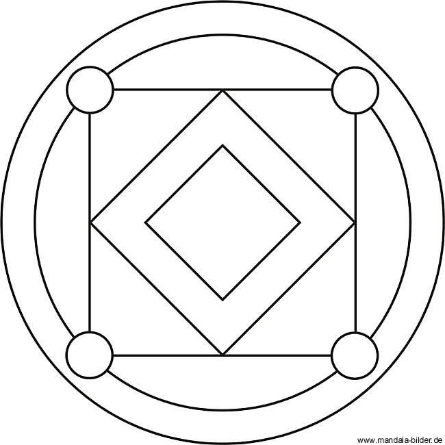 Quadrate und Kreise - Mandala für Kinder