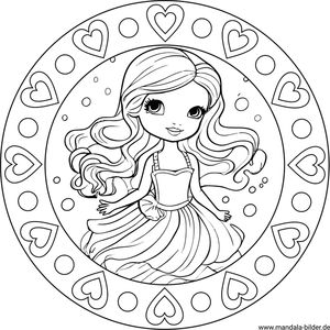 Meerjungfrau Mandala für Mädchen