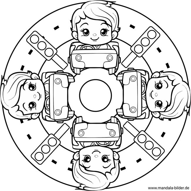 Mandala auto kleiner Junge