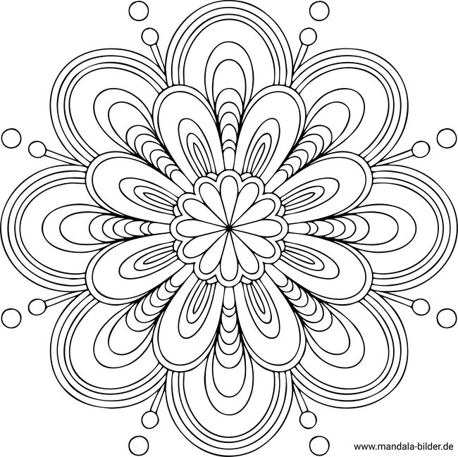 Blumen Mandala für Erwachsene zum Ausdrucken
