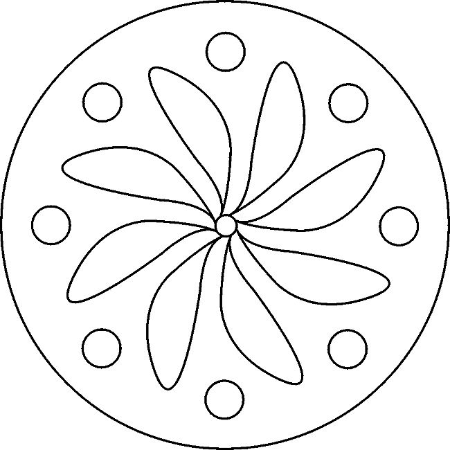 Blume Mandala Malvorlage