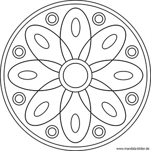 Blumen - Mandala Ausmalbild