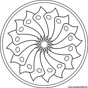 Blume - Mandala Malvorlage