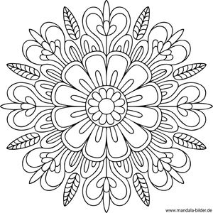 Mandala Blume als PDF kostenlos Erwachsene