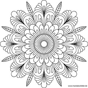 Mandala Blumen schwer Erwachsene kostenlos
