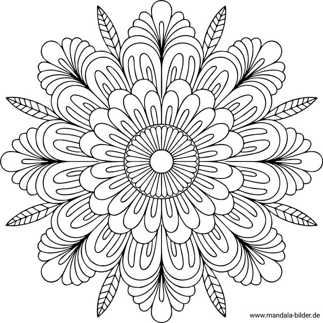 Mandala Blumen schwer