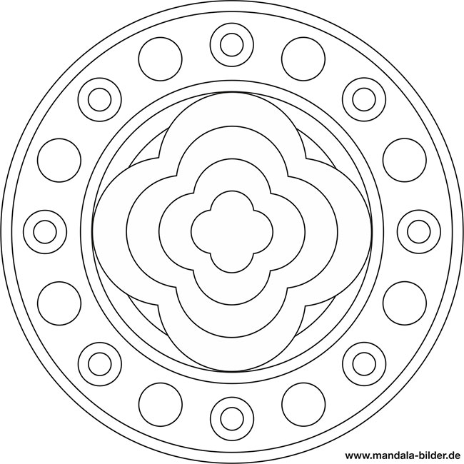 Mandala Figuren mit einer Blume