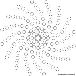 Dot Painting Spirale Vorlage zum Ausdrucken