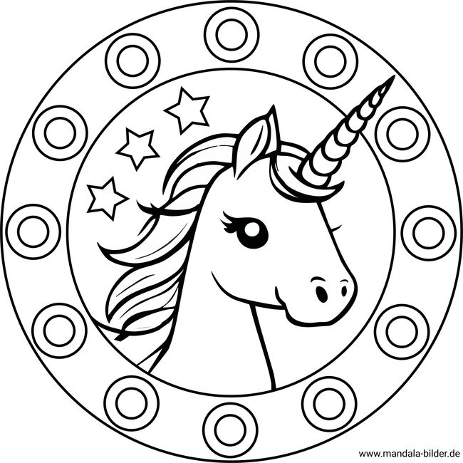 Mandala Einhornkopf