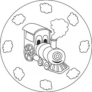 Eisenbahn Malvorlage für Kinder