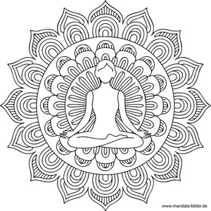 Mandala Vorlage Meditation mit ausmalen