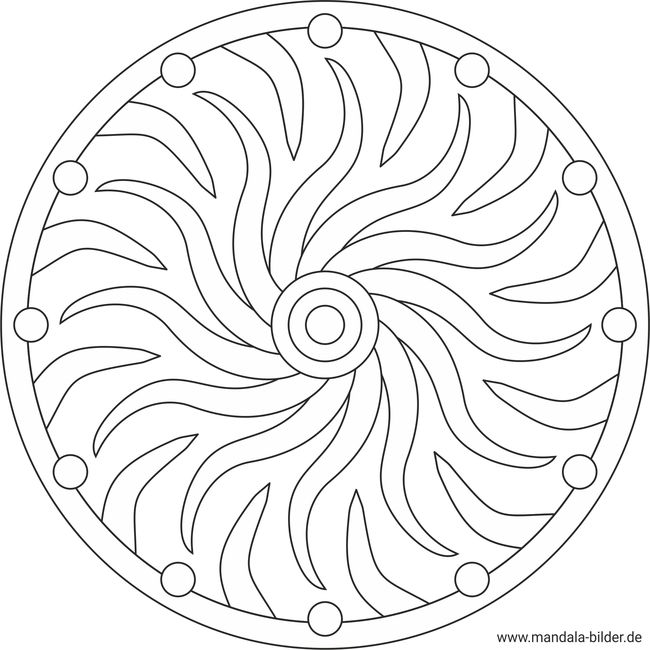 Muster warme Sonnenstrahlen Mandala