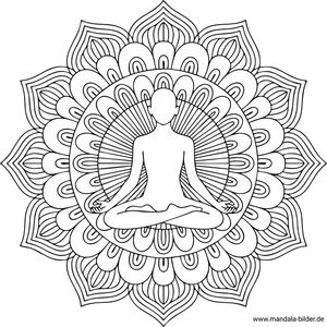 Yoga Ausmalbild gratis