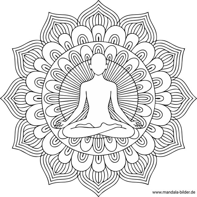 Yoga Ausmalbild kostenlos ausdrucken