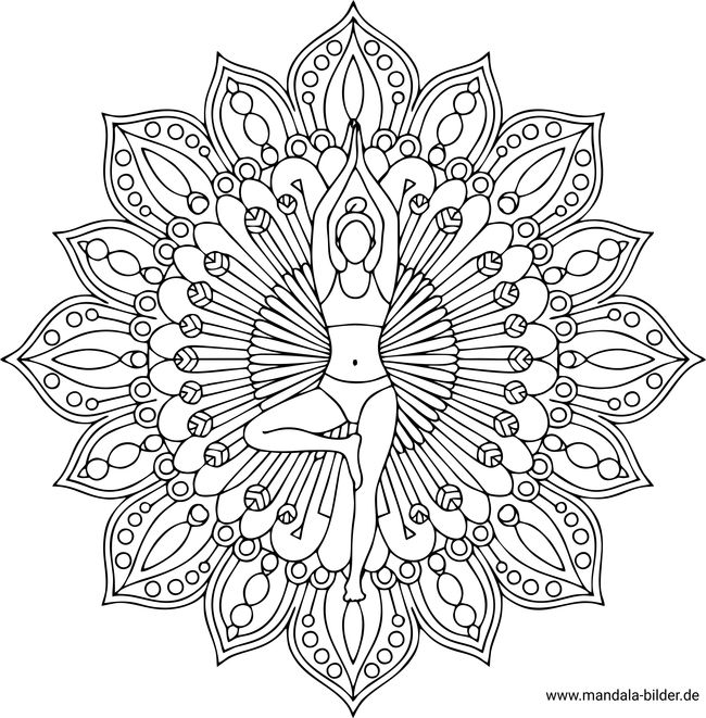 Yoga Mandala zum Ausmalen