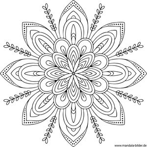 Blume Ausmalbild für Erwachsene