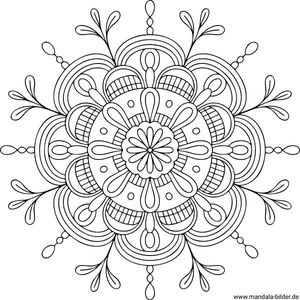 Gratis Mandala Malbild für Erwachsene