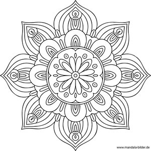Kostenfreie Mandala-Vorlage für Erwachsene zum gratis Ausdrucken