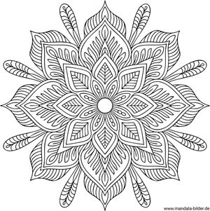 Mandala Ausmalbild für Erwachsene anspruchsvoll zum Ausdrucken