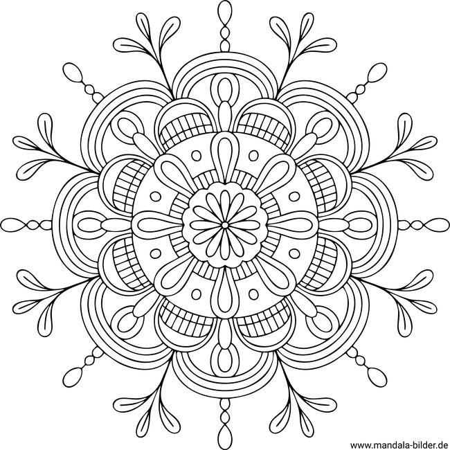 Mandala Ausmalbild Erwachsene kreativ