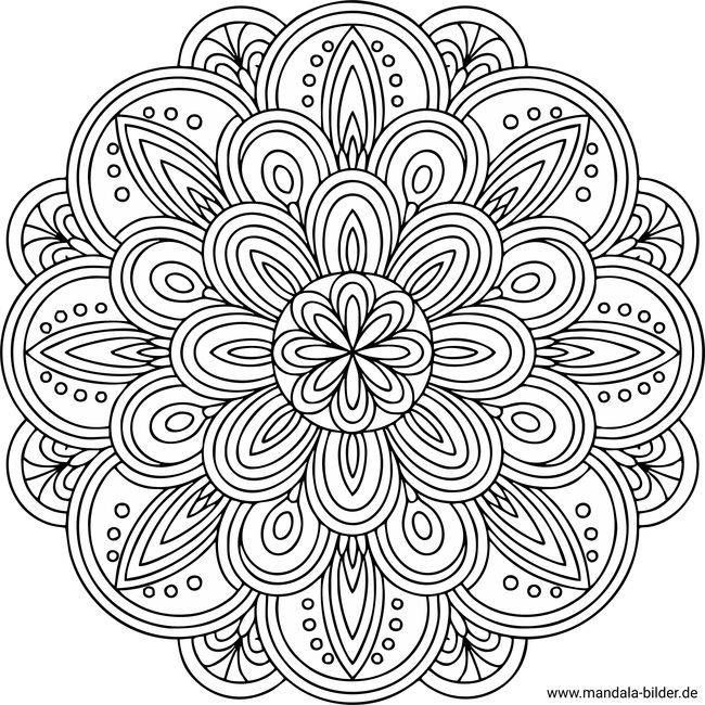 Mandala Ausmalbild für Erwachsene kostenfrei