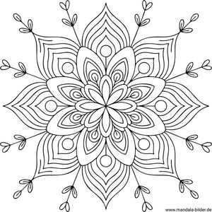 Mandala Erwachsene Blume PDF zum Ausmalbild