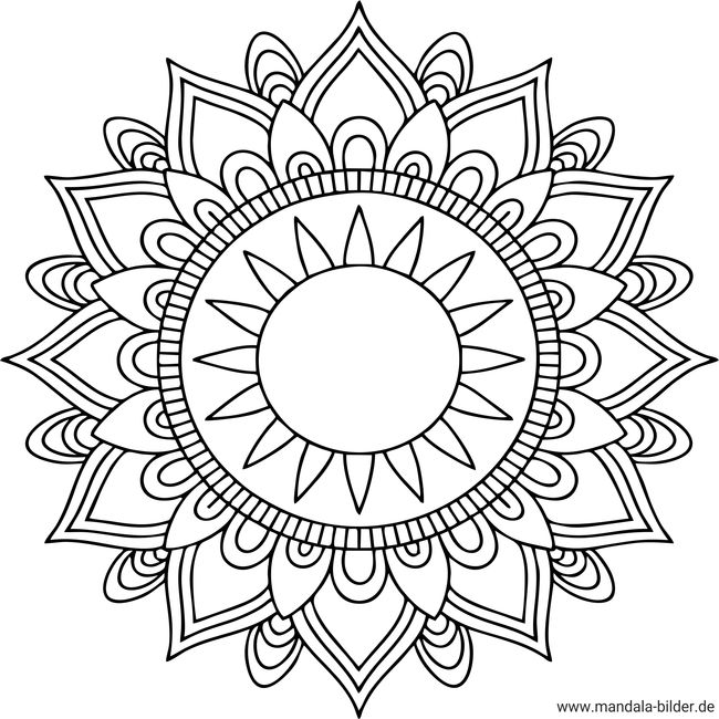 Mandala Erwachsene PDF-Vorlage download