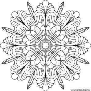Mandala für Erwachsene Blumenform Ausmalen