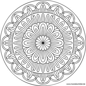 Mandala rund Ausmalbild dür Erwachsene