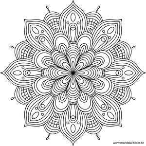 Mandala schwierig drucken und ausmalen