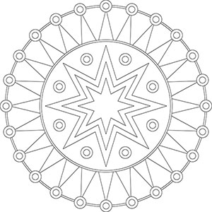 Mandala Vorlage mit modernem Design