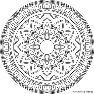 schweres Mandala zum Ausdrucken kostenlos