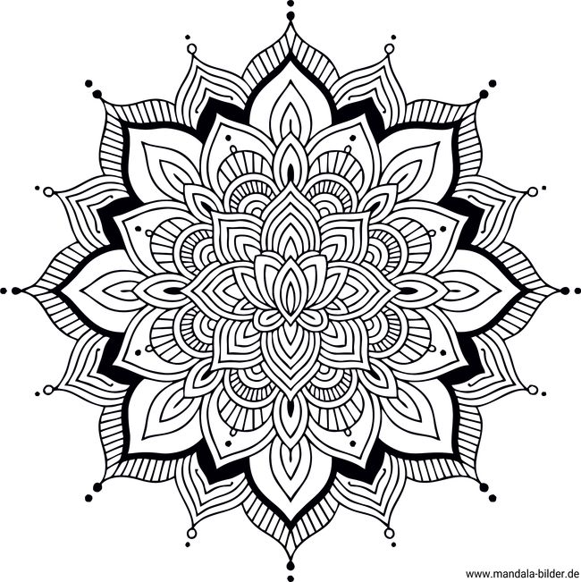 Schwieriges Mandala Ausmalbild Erwachsene