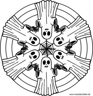 Mandala Ausmalbild Geister ausdrucken
