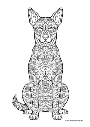 Dobermann Mandala-Ausmalbild für Erwachsene