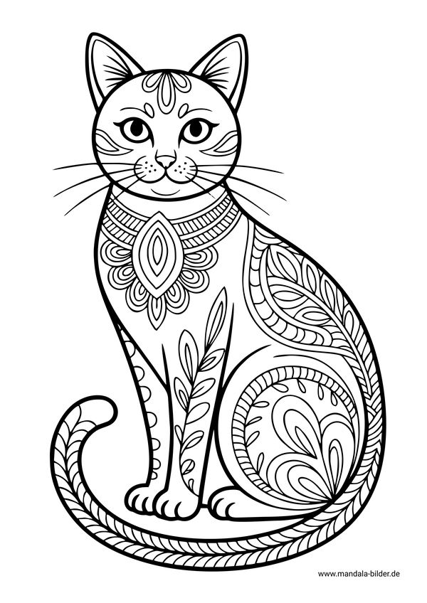 Katzen-Mandala mit Muster