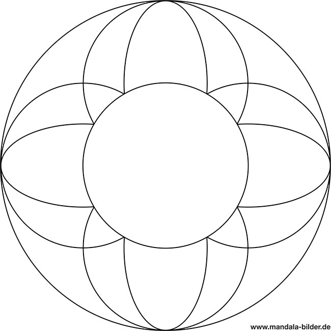 Kindergarten Kita Mandala mit Kreisen und einem Muster