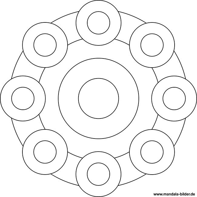 Einfaches Mandala mit Ringen