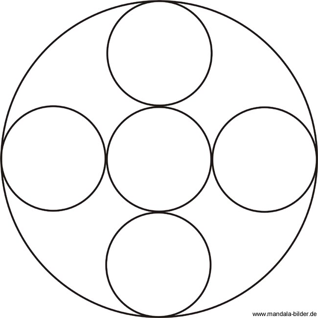 Mandala für den Kindergarten mit Kreisen