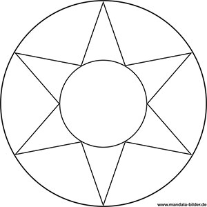 Mandala für kindergarten Kinder- Stern
