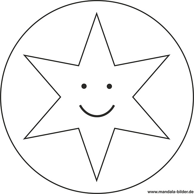 Kleinkinder Mandala ab 2 jahren mit einem Stern
