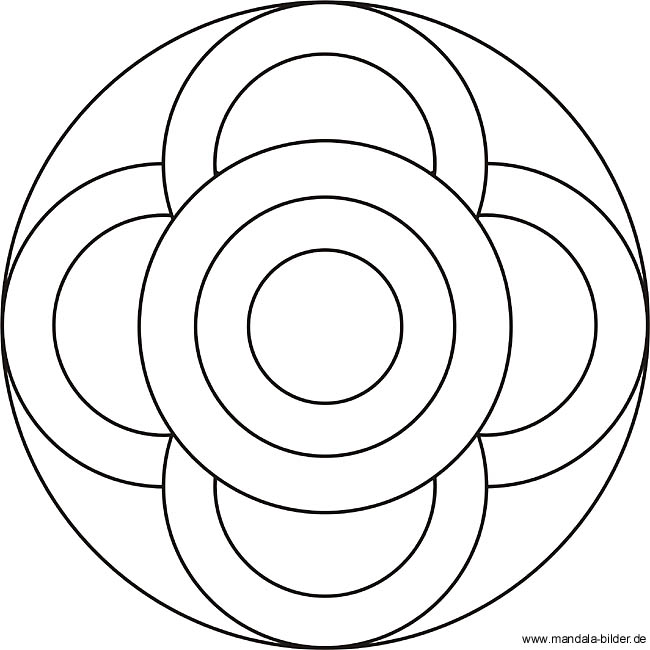 Großen und kleinen Kreise - Kinder Mandala mit verschiedenen Kreisformen