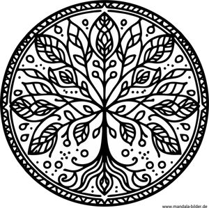 Baum des Lebens Vorlage PDF drucken
