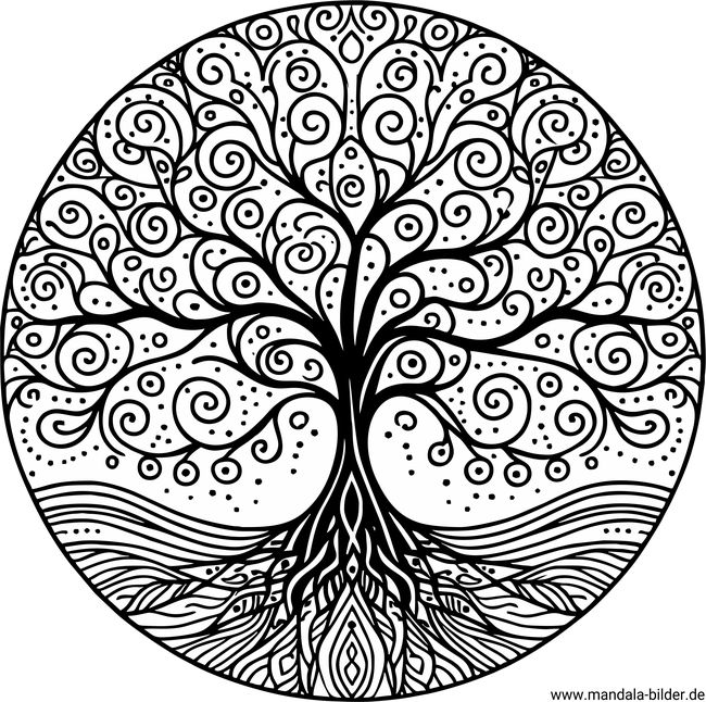 Lebensbaum Mandala ausdrucken