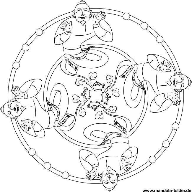 Lampengeist - Mandala als Ausmalbild