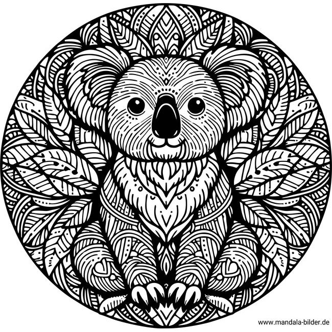 Koala Mandala Tiere für Erwachsene
