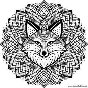Mandala Fuchs Erwachsene ausdrucken